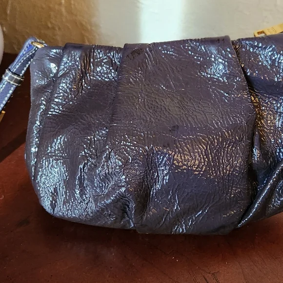 Prada Iris Naplak Patent Leather Pleated Wristlet Clutch - Picture 3 of 11